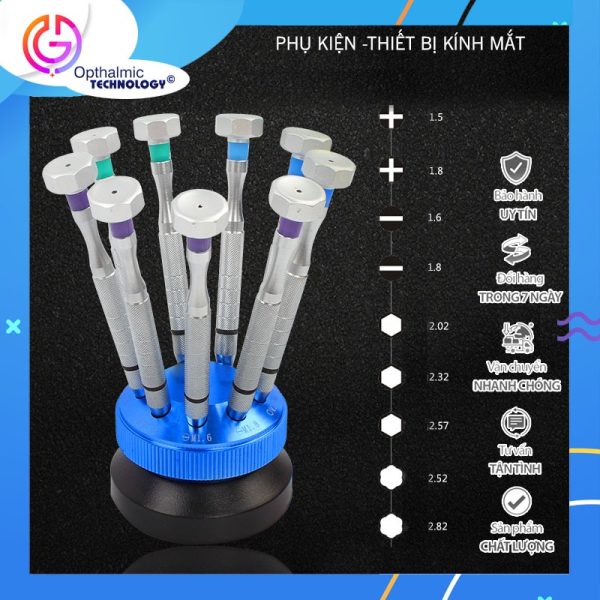 Bộ tô vít sửa kính chuyên nghiệp có đế xoay
