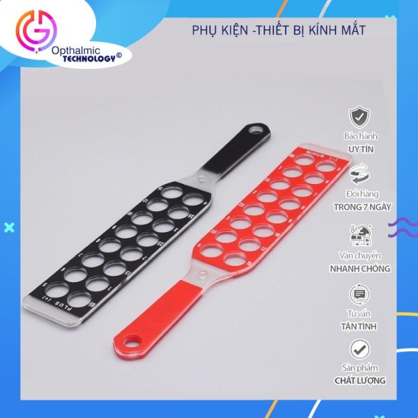 Thước soi bóng đồng tử cao cấp - tròng thuỷ tinh trong suốt